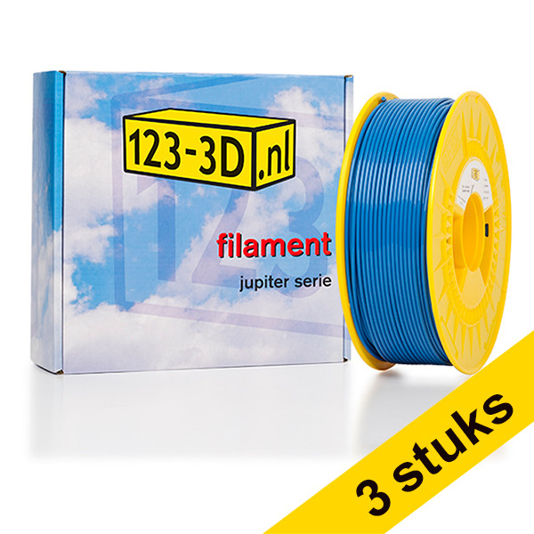 Aanbieding: 3x Filament hemelsblauw 2,85 mm PLA 1,1 kg Jupiter serie (123-3D huismerk) 135564 - 1