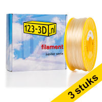 Aanbieding: 3x Filament neutraal 2,85 mm PLA 1,1 kg Jupiter serie (123-3D huismerk)