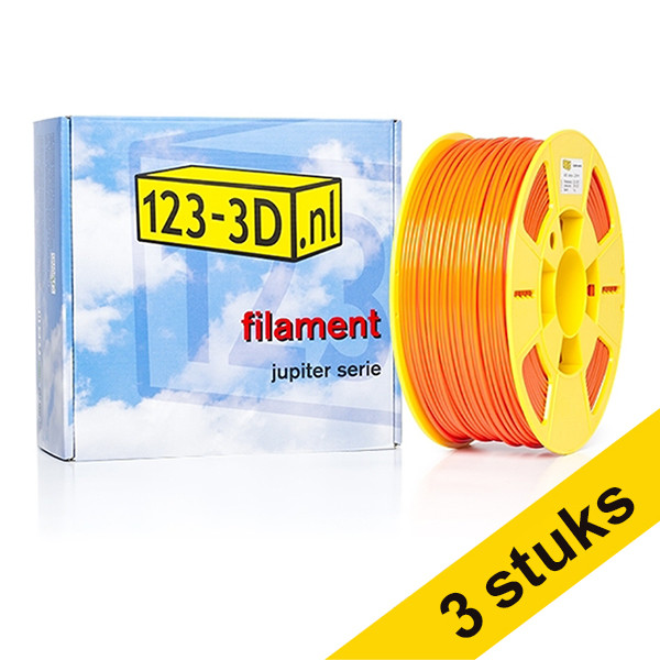 Aanbieding: 3x Filament oranje 2,85 mm ABS 1 kg Jupiter serie (123-3D huismerk) 135577 - 1