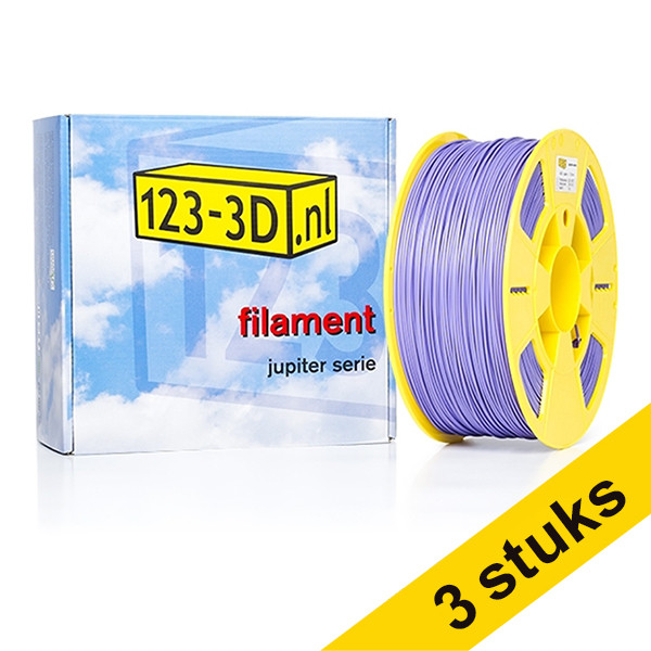 Aanbieding: 3x Filament paars 2,85 mm ABS 1 kg Jupiter serie (123-3D huismerk) 135581 - 1