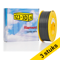 Aanbieding: 3x filament grijs 2,85 mm PLA 1,1 kg Jupiter serie (123-3D huismerk)