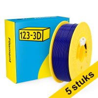 Aanbieding: 5x 123-3D Filament PLA Donkerblauw 1,75 mm 1 kg DHM10004 Aanbieding: 5x 123-3D Filament PLA Donkerblauw 1,75 mm 1 kg DHM10004