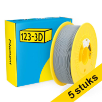Aanbieding: 5x 123-3D Filament PLA Grijs 1,75 mm 1 kg DHM10013 Aanbieding: 5x 123-3D Filament PLA Grijs 1,75 mm 1 kg DHM10013
