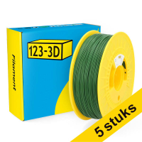 Aanbieding: 5x 123-3D Filament PLA Groen 1,75 mm 1 kg DHM10016 Aanbieding: 5x 123-3D Filament PLA Groen 1,75 mm 1 kg DHM10016