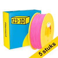 Aanbieding: 5x 123-3D Filament PLA Lichtroze 1,75 mm 1 kg DHM10025 Aanbieding: 5x 123-3D Filament PLA Lichtroze 1,75 mm 1 kg DHM10025