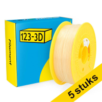 Aanbieding: 5x 123-3D Filament PLA Neutraal 1,75 mm 1 kg DHM10028 Aanbieding: 5x 123-3D Filament PLA Neutraal 1,75 mm 1 kg DHM10028