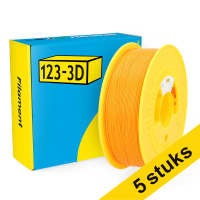 Aanbieding: 5x 123-3D Filament PLA Oranje 1,75 mm 1 kg DHM10031 Aanbieding: 5x 123-3D Filament PLA Oranje 1,75 mm 1 kg DHM10031