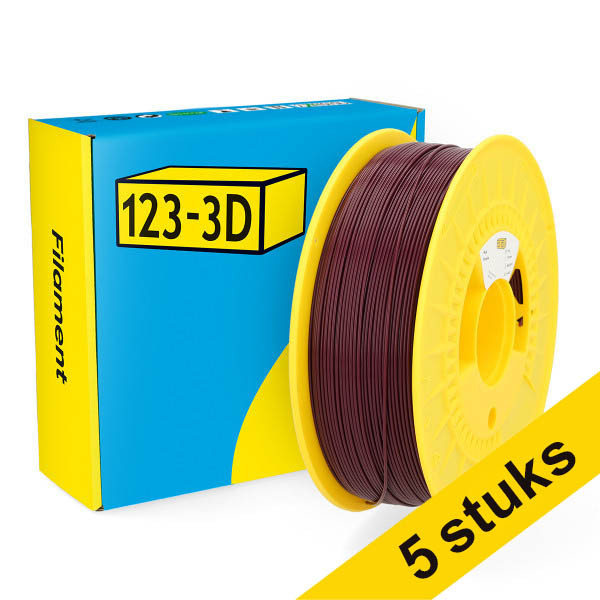 Aanbieding: 5x 123-3D Filament PLA Paars 1,75 mm 1 kg DHM10034 Aanbieding: 5x 123-3D Filament PLA Paars 1,75 mm 1 kg DHM10034 - 1
