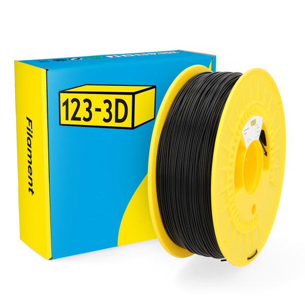 123-3D Filament PLA Tough Zwart 1,75 mm 1 kg DHM00045 - 1