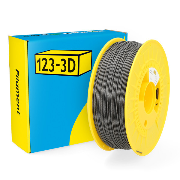 123-3D Filament PLA glitter Antraciet 1,75 mm 1 kg DHM00064 - 1