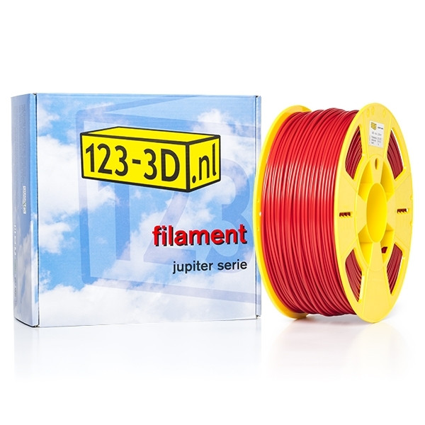 Filament rood 2,85 mm ABS 1 kg Jupiter serie (123-3D huismerk) DFA11021 Filament rood 2,85 mm ABS 1 kg Jupiter serie (123-3D huismerk) DFA11021 - 1