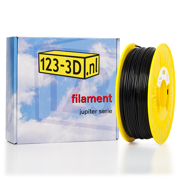 Filament zwart 2,85 mm PETG 1 kg Jupiter serie (123-3D huismerk) DFP01125 Filament zwart 2,85 mm PETG 1 kg Jupiter serie (123-3D huismerk) DFP01125 - 1
