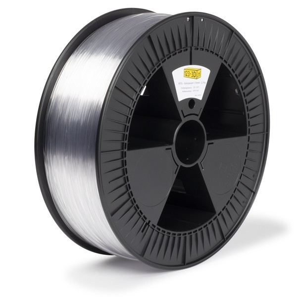 123-3D filament PETG transparant 1,75 mm 2,3 kg DHM00192 - 1