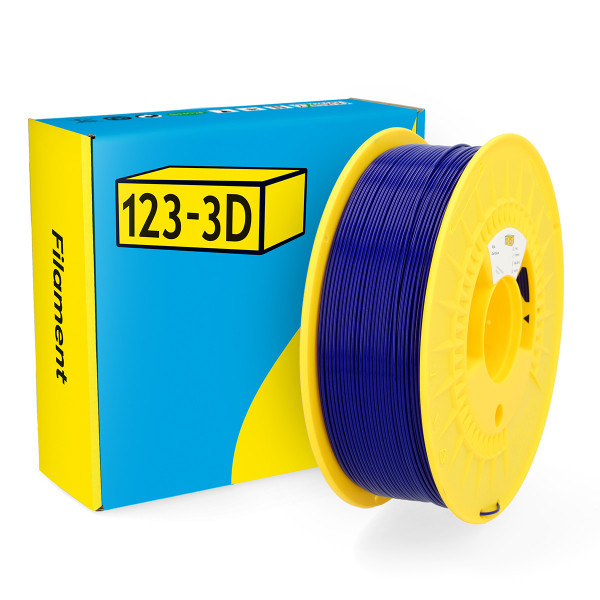 123-3D filament PLA donkerblauw 1,75 mm 1 kg DHM00005 - 1