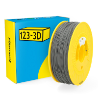 123-3D filament PLA mat donkergrijs 1,75 mm 1 kg DHM00101