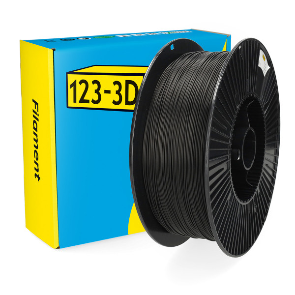 123-3D filament PLA zwart 1,75 mm 3 kg DHM00180 - 1