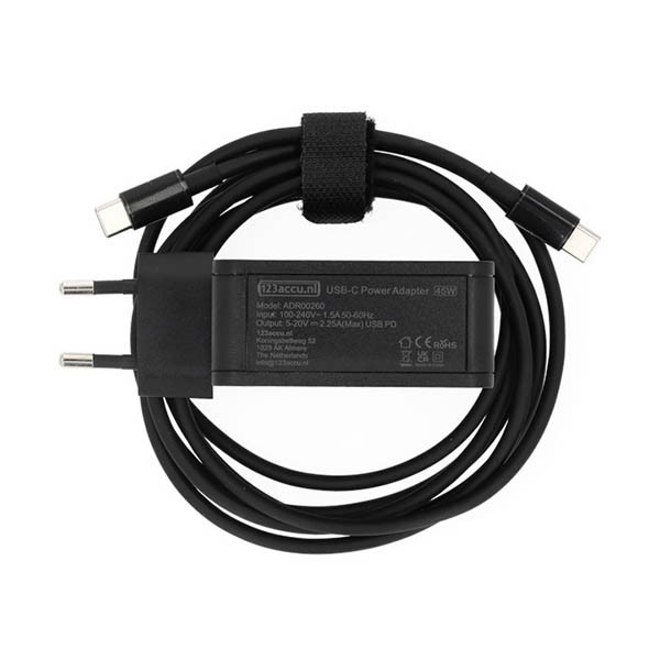 123accu USB-oplader (USB-C, 45W, zwart) AHP00783 - 2