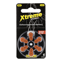 123accu Xtreme Power 312 / PR41 /bruin hoortoestelbatterij 6 stuks (123accu huismerk) ADR00355