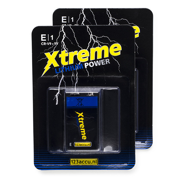 123accu Xtreme Power 9V 6FR61 E-Block batterij 2 stuks ADR00069 - 1