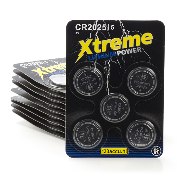 123accu Xtreme Power CR2025 knoopcelbatterij 50 stuks ADR00057 - 1