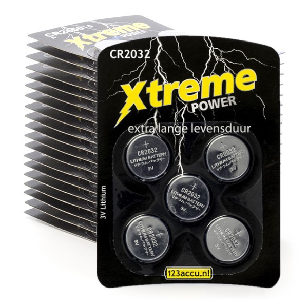 123accu Xtreme Power CR2032 3V lithium knoopcelbatterij 100 stuks ADR00135 - 1