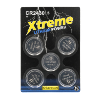 123accu Xtreme Power CR2430 Lithium knoopcel batterij (5 stuks) ADR00065