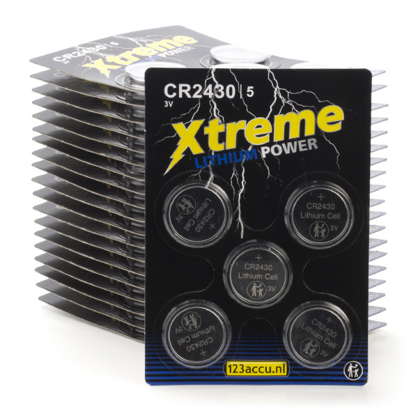 123accu Xtreme Power CR2430 knoopcel batterij 100 stuks ADR00081 - 1
