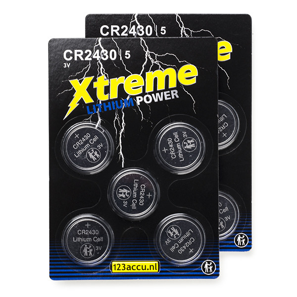 123accu Xtreme Power CR2430 knoopcel batterij 10 stuks ADR00086 - 1