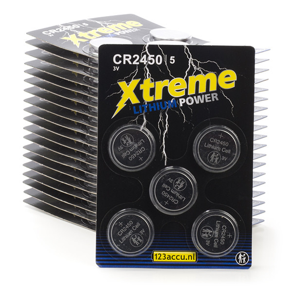 123accu Xtreme Power CR2450 knoopcel batterij 100 stuks ADR00084 - 1