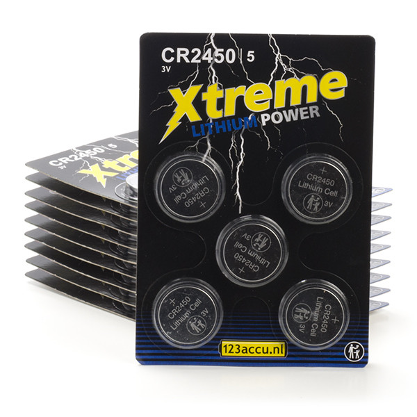 123accu Xtreme Power CR2450 knoopcel batterij 50 stuks ADR00085 - 1