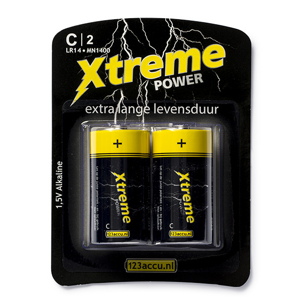 123accu Xtreme Power LR14 C batterij 2 stuks 110-802626C LR14P2B/10C MN1400C ADR00043 - 1