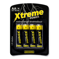 123accu Xtreme Power MN1500 Penlite AA batterij 4 stuks