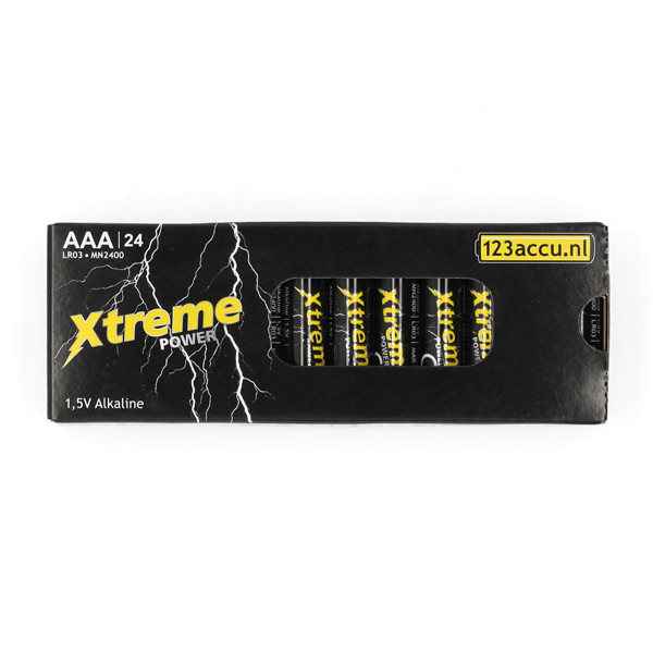 123accu Xtreme Power MN2400 Micro AAA batterij 24 stuks ADR00009 - 1