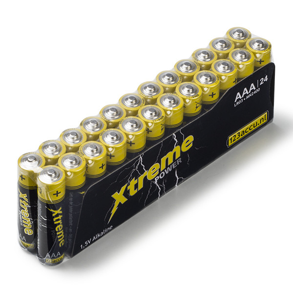 123accu Xtreme Power MN2400 Micro AAA batterij 24 stuks 24MN2400C MN2400C ADR00009 - 1