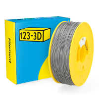 123inkt 123-3D filament ABS donkergrijs 1,75 mm 1 kg  DHM00148