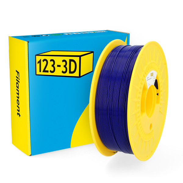 123inkt 123-3D filament PLA High Speed donkerblauw 1,75 mm 1 kg (Jupiter serie)  DHM00042 - 1