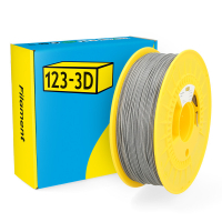 123inkt 123-3D filament PLA glitter zilver 1,75 mm 1 kg  DHM00062