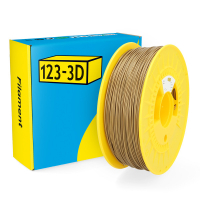 123inkt 123-3D filament PLA goud 1,75 mm 1 kg (Jupiter serie)  DHM00012