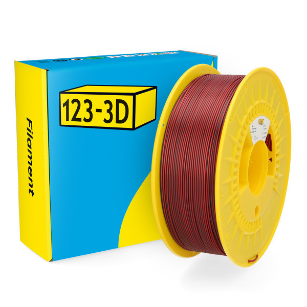 123inkt 123-3D filament PLA kameleon zwart-rood 1,75 mm 1 kg  DHM00262 - 1