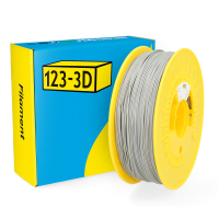 123inkt 123-3D filament PLA zilver 1,75 mm 1 kg (Jupiter serie)  DHM00011