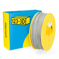 123inkt 123-3D filament PLA zilver 2,85 mm 1 kg (Jupiter-serie)  DHM00033