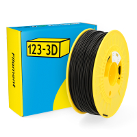 123inkt 123-3D filament PLA zwart 2,85 mm 1 kg (Jupiter serie)  DHM00025