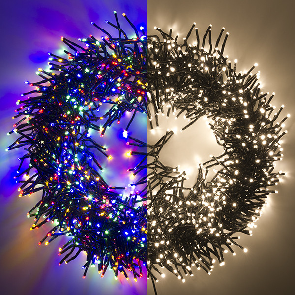 123led Clusterverlichting 14 meter multicolor & warmwit 1512 lampjes LDR07190 123led Clusterverlichting 14 meter multicolor & warmwit 1512 lampjes LDR07190 - 1