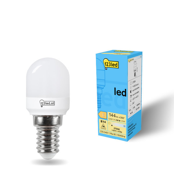 123inkt 123led E14 T25 ledlamp kogel mat 1.3W (15W)  LDR01922 - 1