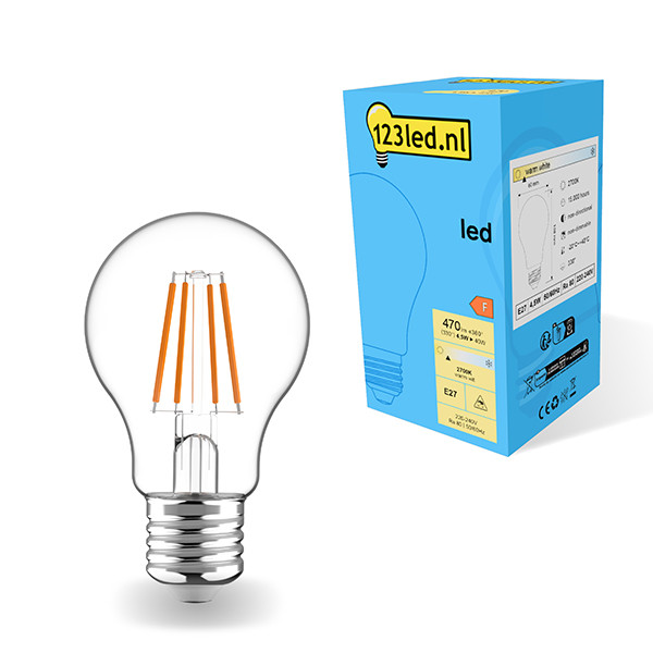 123inkt 123led E27 filament ledlamp peer 4.5W (40W)  LDR01788 - 1