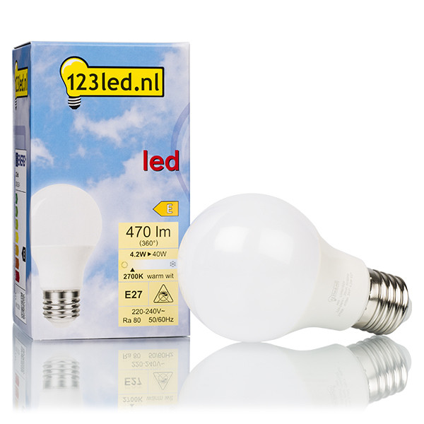 123inkt 123led E27 ledlamp peer mat 4.2W (40W)  LDR01624 - 1