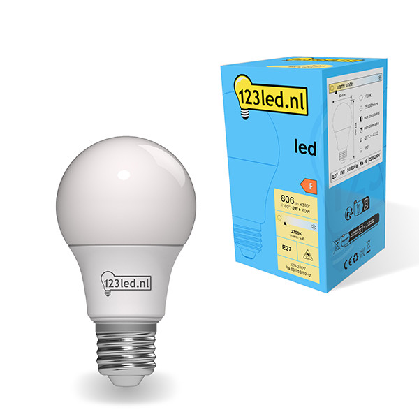 123inkt 123led E27 ledlamp peer mat 8W (60W)  LDR01762 - 1