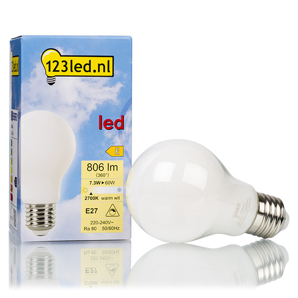123inkt 123led E27 ledlamp peer mat dimbaar 7.3W (60W) LDR01782 LDR01614 - 1