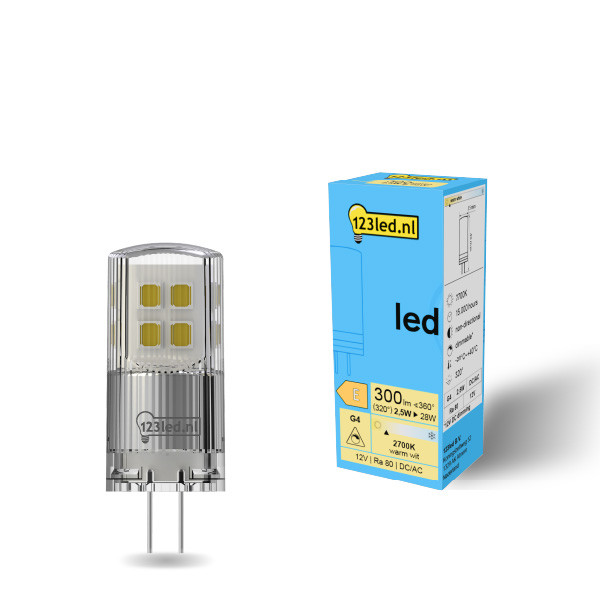 123inkt 123led G4 ledcapsule dimbaar 2.5W (28W)  LDR01932 - 1