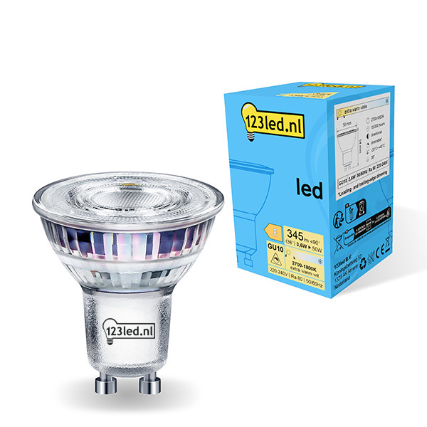 123inkt 123led GU10 Sfeerdim ledspot dimbaar 3.6W (50W) 929002065703c LDR01732 - 1